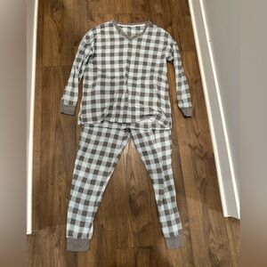 Cozy Women’s Maternity Pajamas - Gray and Light Blue